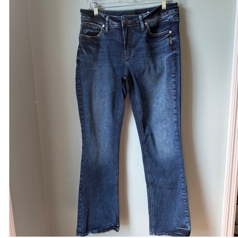 Silver Jeans Company Elyse Slim Boot Cut Jeans Luxe Stretch Blue Denim Size 30 8